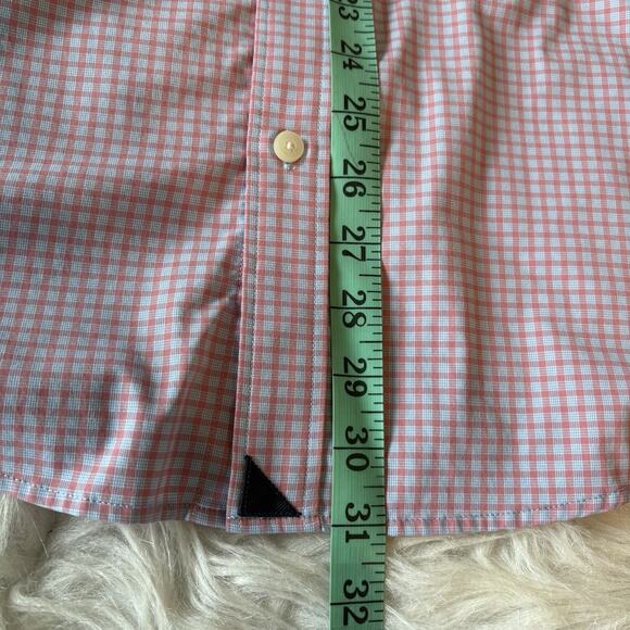 UNTUCKit Performance Nylon Plaid Button Front Shirt Slim Fit Men's Size 2XL - Picture 7 of 7